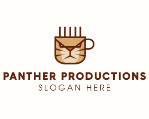 Cat Coffee Mug logo design