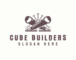 Saw Home Builder Construction logo design