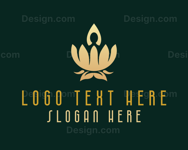 Luxurious Yoga Lotus Logo