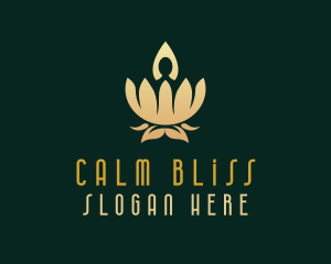 Luxurious Yoga Lotus logo design