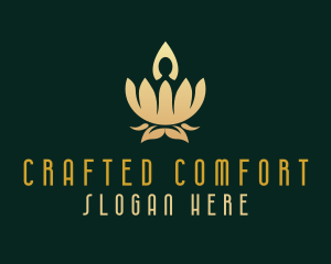 Luxurious Yoga Lotus logo design