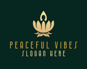 Luxurious Yoga Lotus logo design