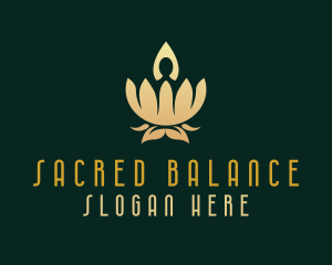 Luxurious Yoga Lotus logo design