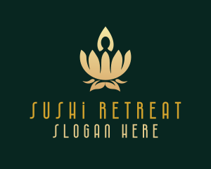 Luxurious Yoga Lotus logo design