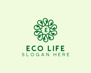 Organic Herbal Leaf logo design