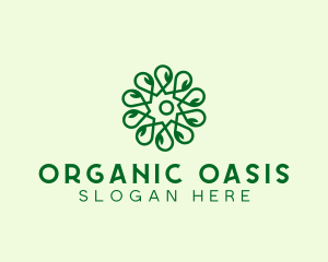 Organic Herbal Leaf logo design