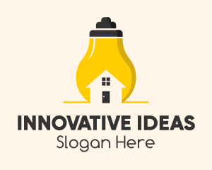 Light Bulb Home logo design