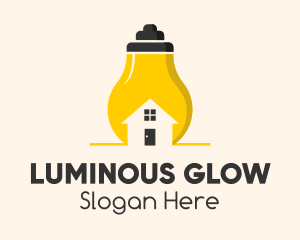 Light Bulb Home logo design