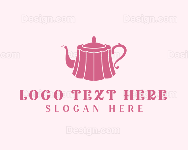 Pink Cake Tea Pot Logo