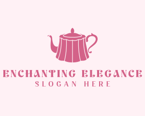 Pink Cake Tea Pot logo design