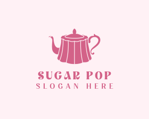 Pink Cake Tea Pot logo design