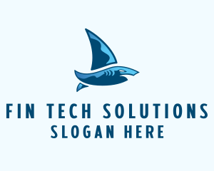 Shark Sailing Boat logo