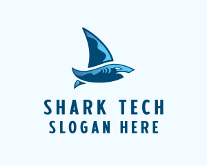 Shark Sailing Boat logo