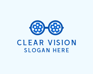 Film Reel Eyeglass logo design