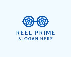 Film Reel Eyeglass logo design