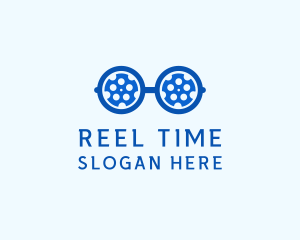 Film Reel Eyeglass logo design