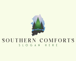 South Korea Pine Tree logo