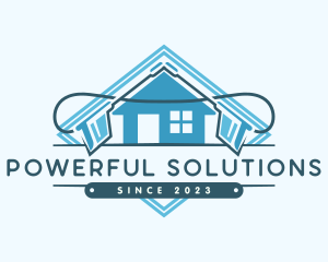 House Power Wash Sanitation logo design