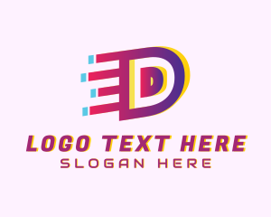 Speedy Letter D Motion Business logo