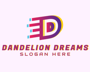 Speedy Letter D Motion Business logo design