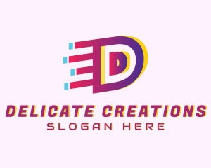 Speedy Letter D Motion Business logo design