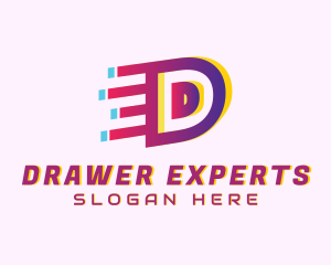 Speedy Letter D Motion Business logo design