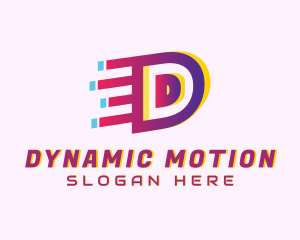 Speedy Letter D Motion Business logo design