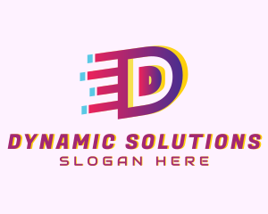 Speedy Letter D Motion Business logo design