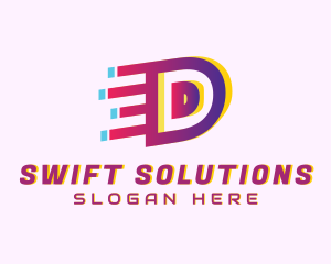 Speedy Letter D Motion Business logo