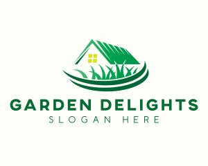 Lawn Grass Cutter logo design