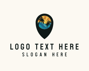 Tropical Beach Location logo