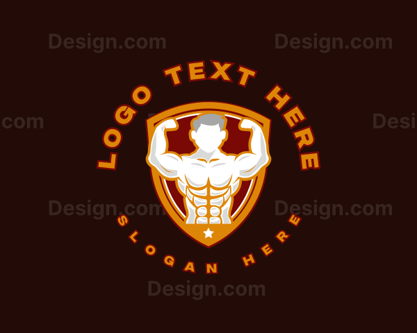 Bodybuilder Gym Man Logo