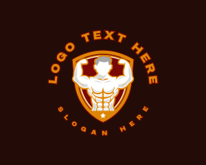 Bodybuilder Gym Man logo