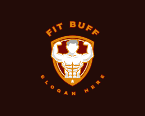 Bodybuilder Gym Man logo
