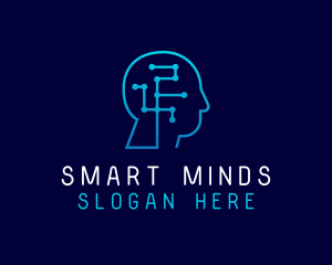 Robot Machine Brain Logo
