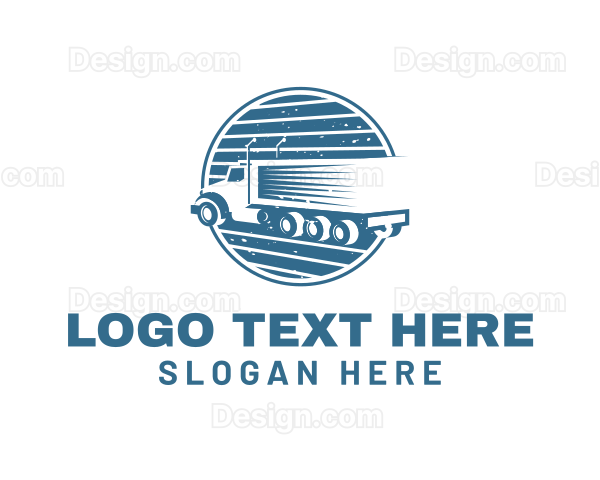 Rustic Shipping Truck Logo