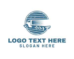 Rustic Shipping Truck logo