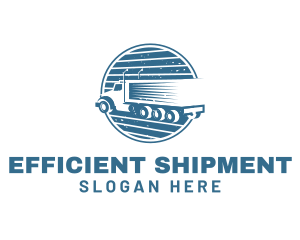 Rustic Shipping Truck logo design