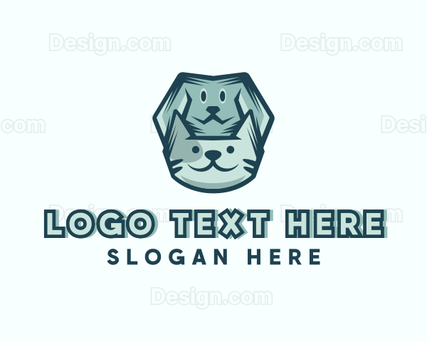 Cat & Dog Grooming Logo