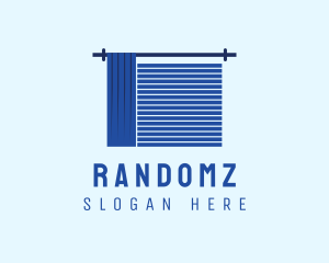 Blue Window Curtain Blinds logo