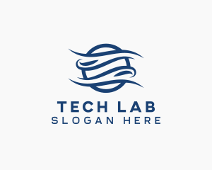 Biotech Science Waves logo design