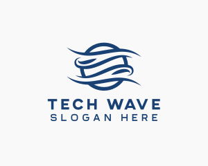 Biotech Science Waves logo design