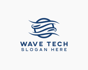 Biotech Science Waves logo design