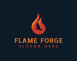 Fish Flame Gastropub logo design