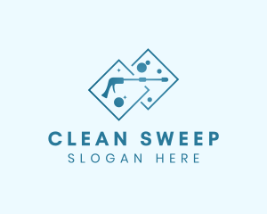 Clean Bubbles Power Washing  logo design