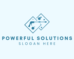 Clean Bubbles Power Washing  logo design