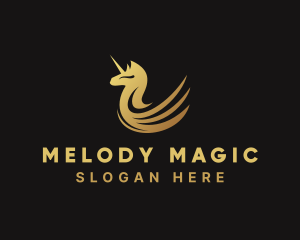 Gold Deluxe Unicorn logo