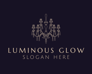 Chandelier Light Fixture logo design