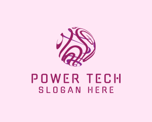 Tech Sphere Swirl Logo