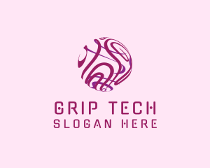 Tech Sphere Swirl logo design